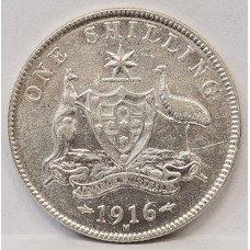 AUSTRALIA 1916 M . ONE 1 SHILLING . EXCELLENT LUSTRE